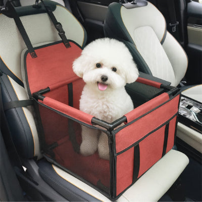 Siège auto pour chien Secure rouge blanc chien