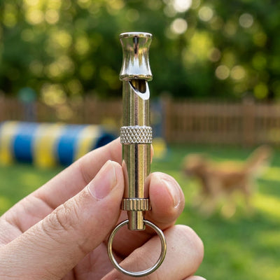 Sifflet ultrason pour chien TheTraining argent doigt chien