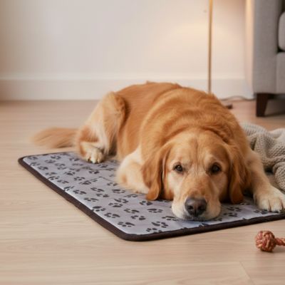 Tapis Chien KomfortOrthopaedic coucher gris brun chien