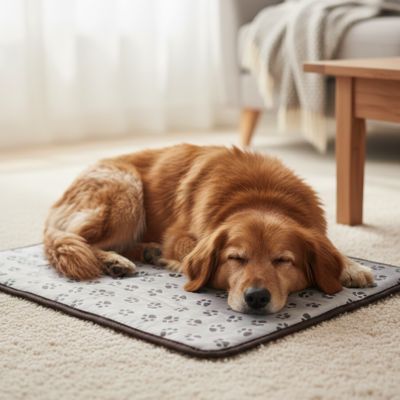 Tapis Chien KomfortOrthopaedic gris brun coucher chien