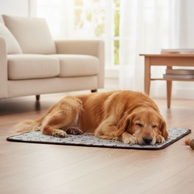 Tapis Chien KomfortOrthopaedic gris coucher brun chien