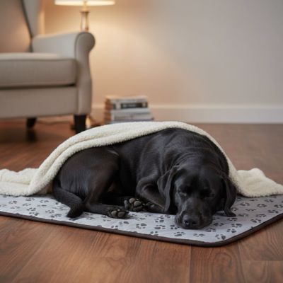 Tapis Chien KomfortOrthopaedic gris noir coucher chien