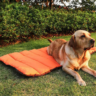 Tapis XXL pour chien DogCooling orange brun coucher chien