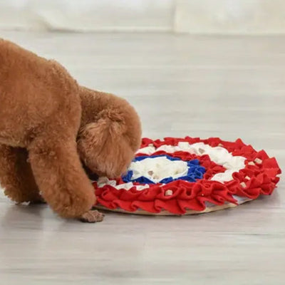 Tapis de fouille DiggingsMats rouge regarde chien