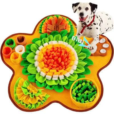 Tapis de fouille chien DogSearch orange blanc chien