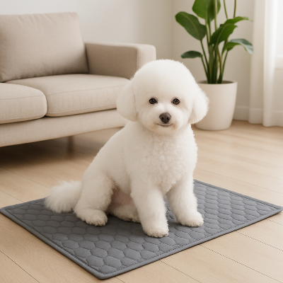 Tapis pour chien MatsRessForDogs salon gris chien