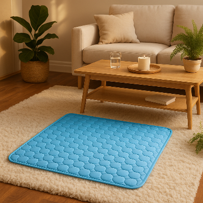 Tapis pour chien extra ExtraDog bleu cuisine chien
