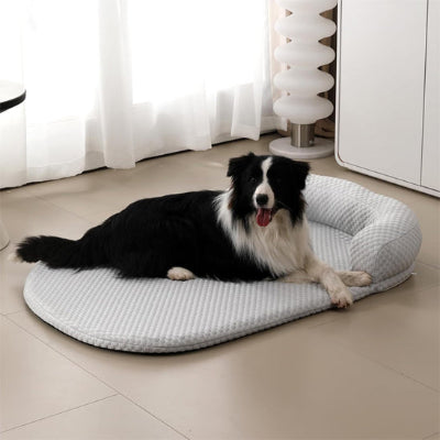 Tapis pour chien rafraichissant CoolDog gris foncé noir, coucher chien