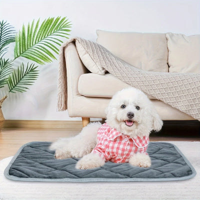 Tapis pour chien rafraichissant DogCarpet blanc chien