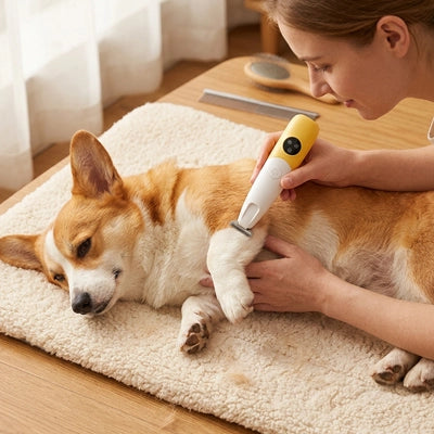 Tondeuse chien ProfessionalNoiseFree jaune, coucher, brun chien