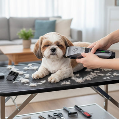 Tondeuse chien TheProfessional gris crème coucher chien
