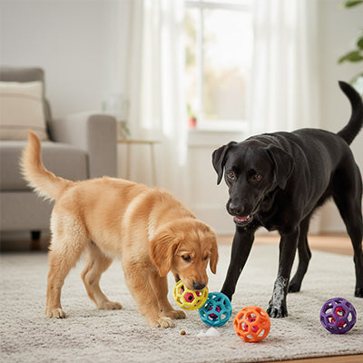 Balle pour chien ultrasistante balle noir, brun chien