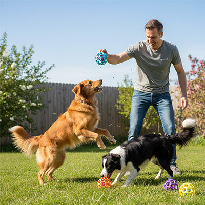Balle pour chien ultrasistante brun, noir balle chien