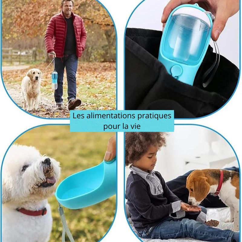 Bouteille d'eau portable - Wate - Bot™ - Chien trop content