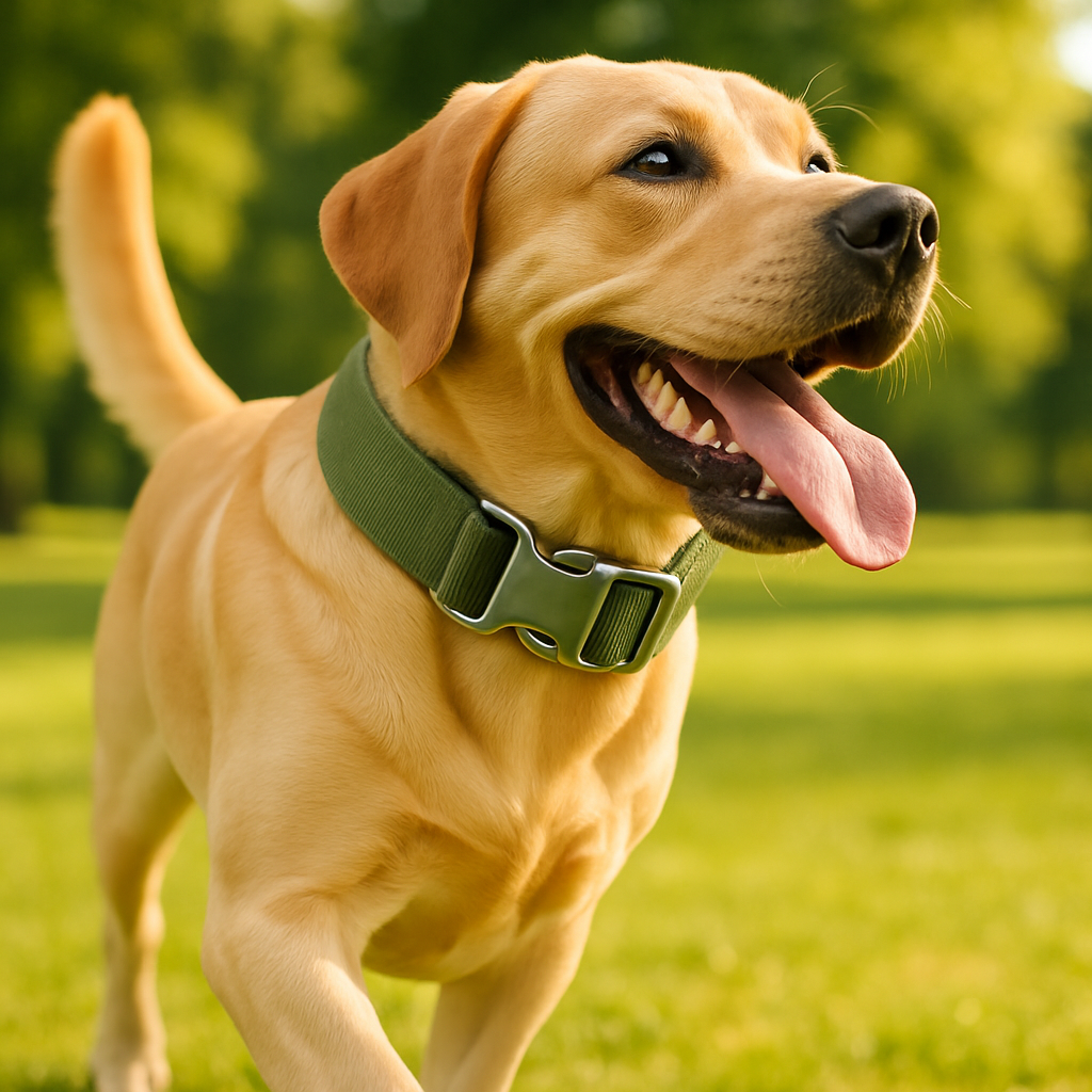 collier-chien-noir-leatherdog-vert-courir-chien