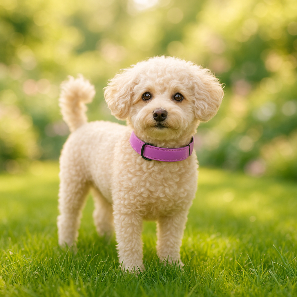 collier-pour-chien-dogcollars-violet-debout-chien