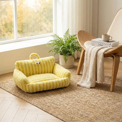  Coussin chien déhoussable DogCover jaune chien