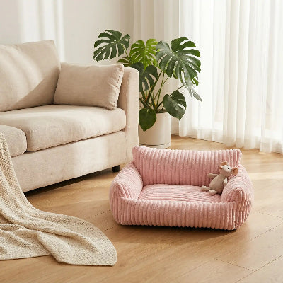 Coussin chien déhoussable DogCover rose chien
