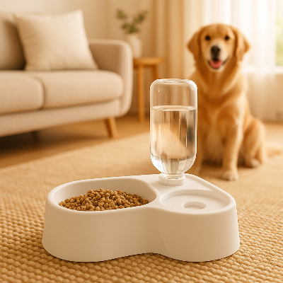 Distributeur de croquettes kiddispenser salon regarde chien