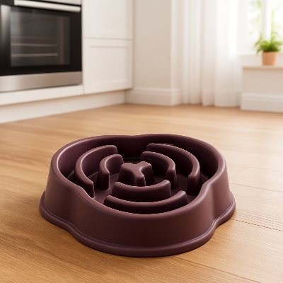 Gamelle anti glouton gourdbowl chien plancher cuisine