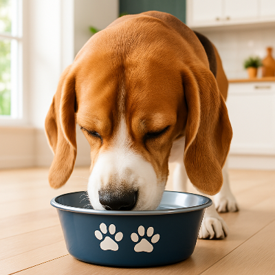 Gamelle pour chien dogbowl debout eau brun chien