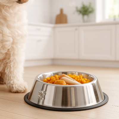 Gamelle pour chien dogfood plancher cuisine chien