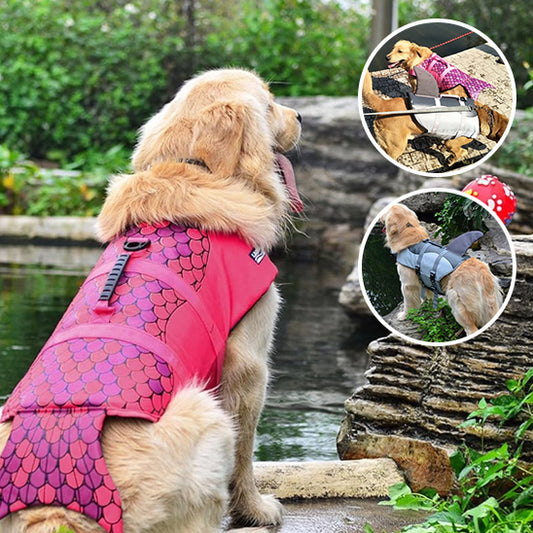 gilet-de-sauvetage-chien-dogjacket-rouge-gris