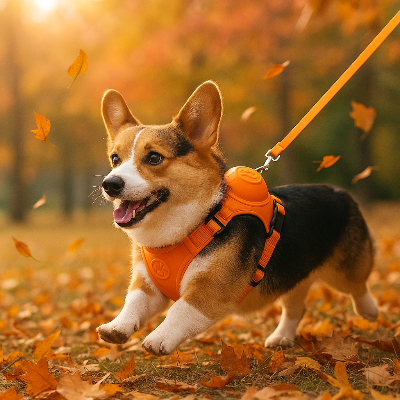 Harnais chien DogsHarnesses orange noir, brun chien