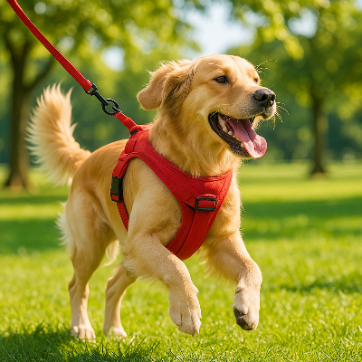 Harnais chien DogsHarnesses rouge courir brun chien