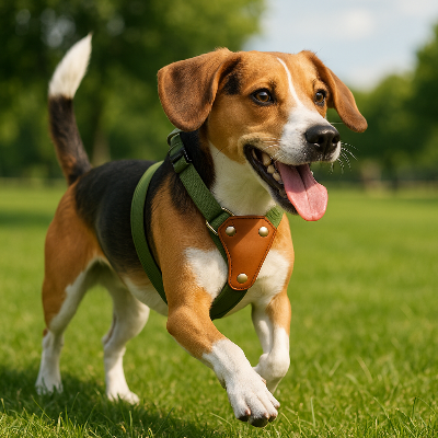 Harnais chien DogCar brun, noir courir chien