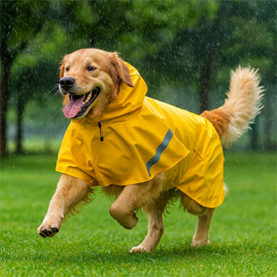 Imperméable pour chien resis jaune courir brun chien