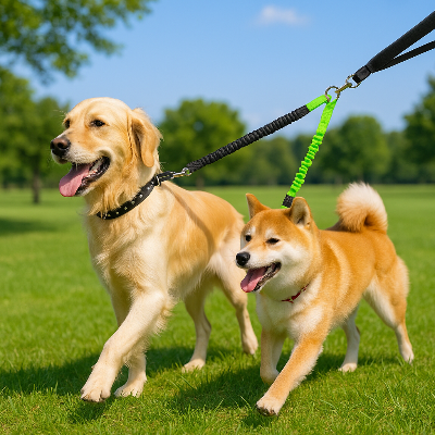 Laisse chien dogle noir, vert chien