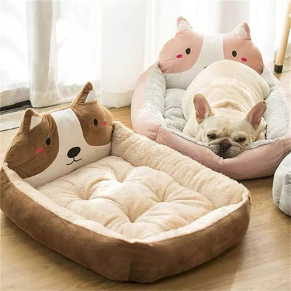 lit-pour-chien-bed-chien-brun-rose