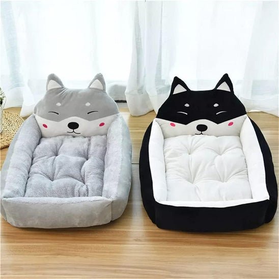 lit-pour-chien-dog-chien-gris-noir