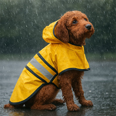Manteau pour chien final jaune, brun chien