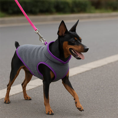 Manteau pour chien ImpCon gris debout noir chien