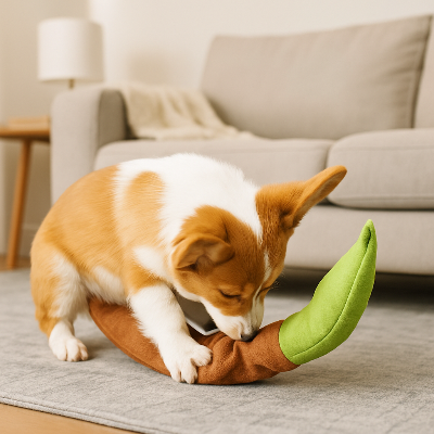 Peluche chien toysnail escargot blanc, brun chien