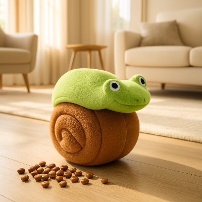 Peluche chien toysnail salon escargot chien