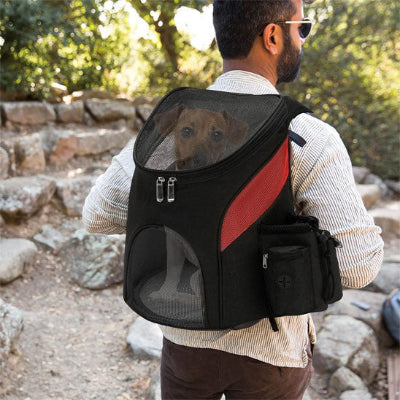 Sac à dos pour chien canpack noir dos chien