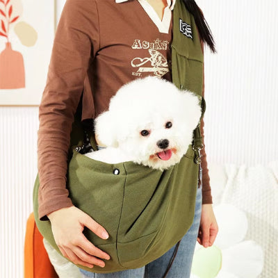 Sac de transport chien bikedogs vert, blanc chien