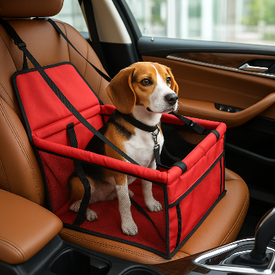 Siège auto chien dogscar auto rouge chien