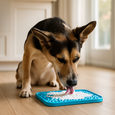 Tapis de fouille chien dogdig bleu, noir, chien