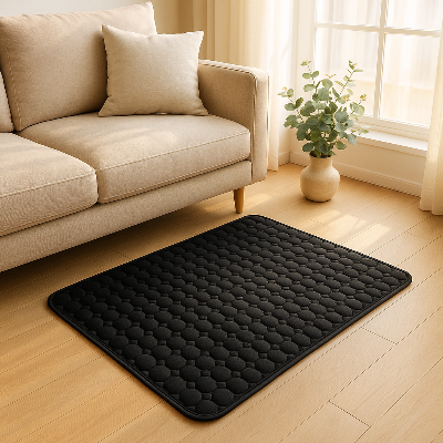 Tapis pour chien matdog noir salon chien