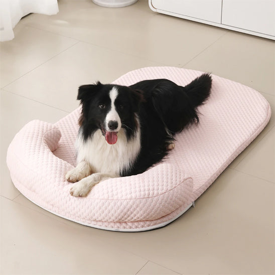 tapis-pour-chien-rafraichissant-cooldog-coucher-noir-rose-chien